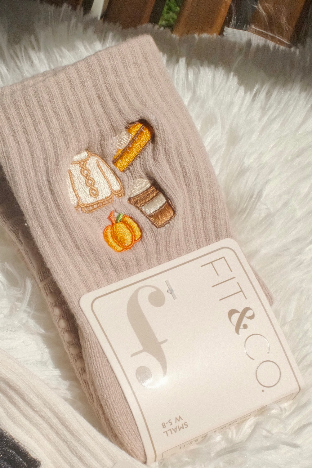 Pumpkin Pie – Short Crew Grip Socks - Fall Collection
