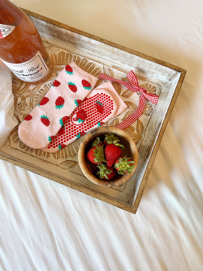 Strawberry Shortcake Pilates Grip Socks - Ankle