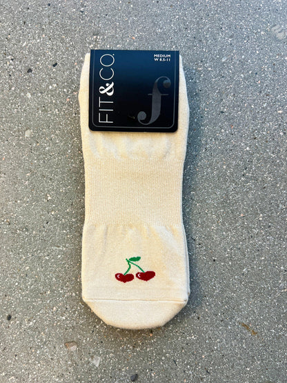 Cherry on Top Grips Socks (Ankle) - Fit & CO