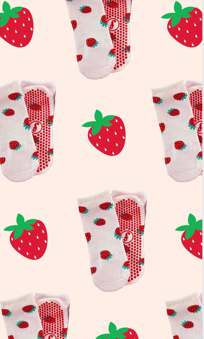 Strawberry Shortcake Pilates Grip Socks - Ankle