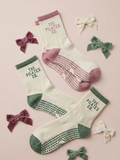 The Pilates Co. Grip Socks -Sage