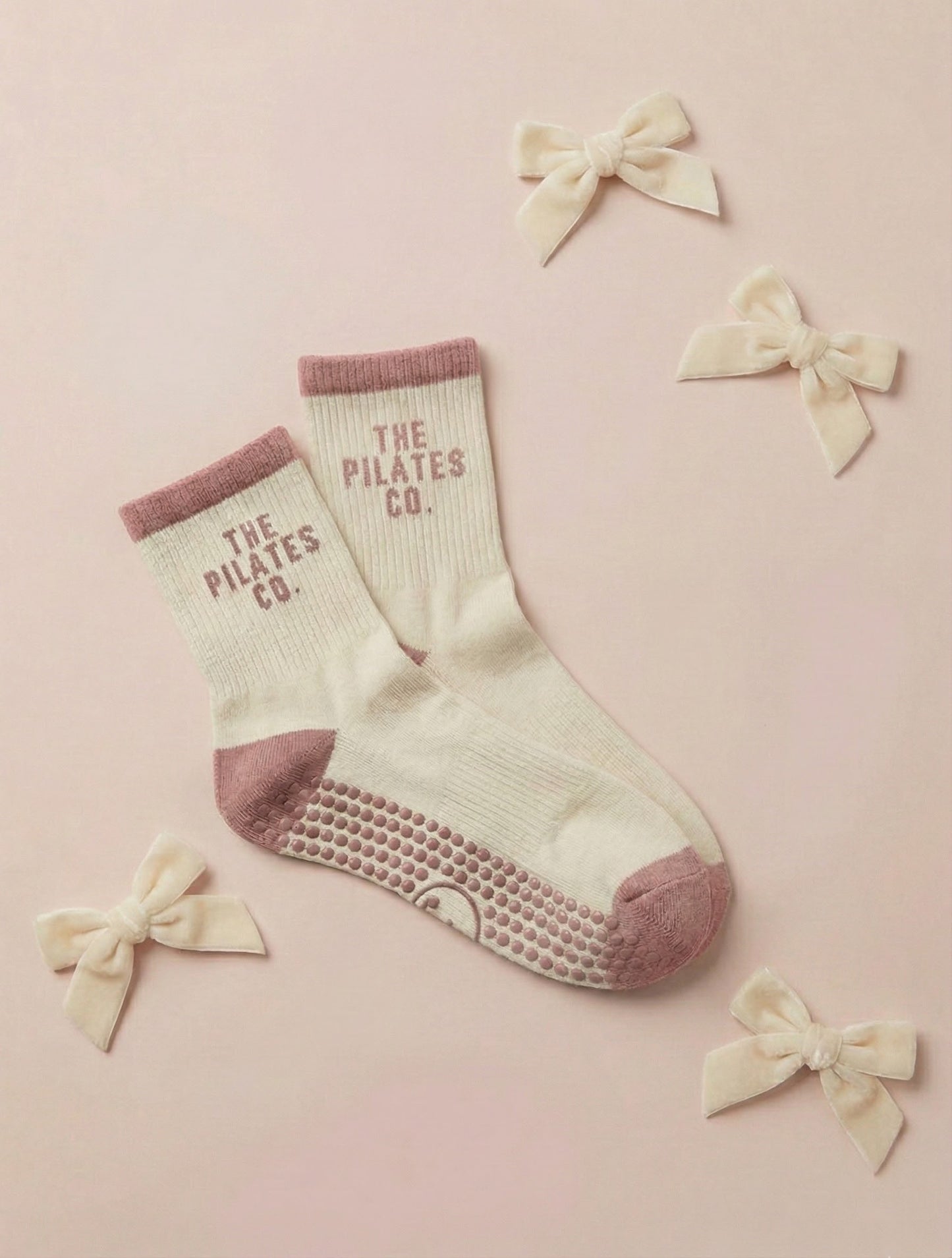 The Pilates Co. Grip Socks - Mauve