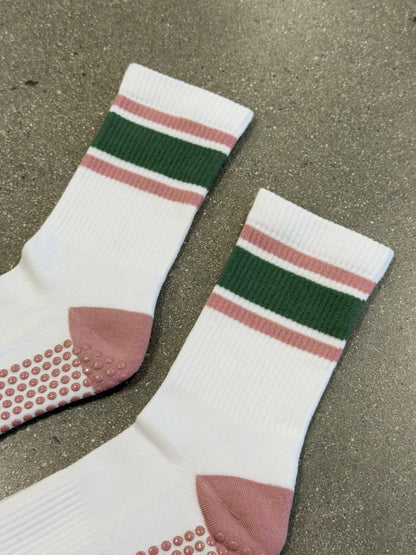 Matcha Rose Latte Grippy Socks - Fit & CO