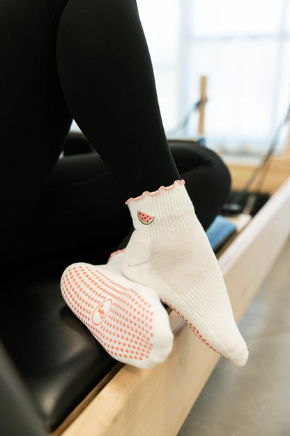 Watermelon Ruffle Grippy Socks - Fit & CO