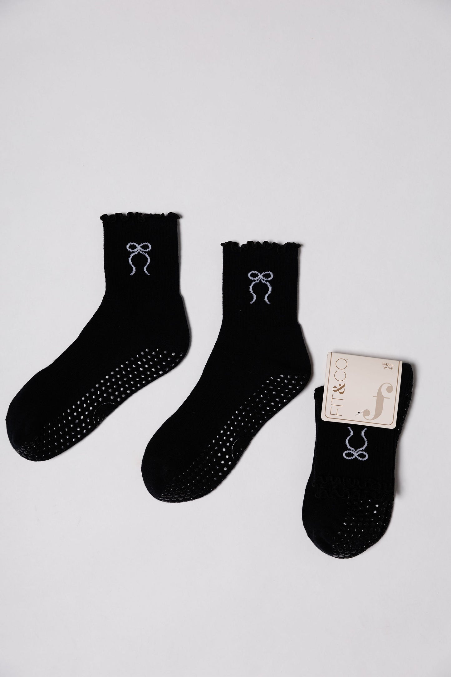 Black Bow Ruffle Short Crew