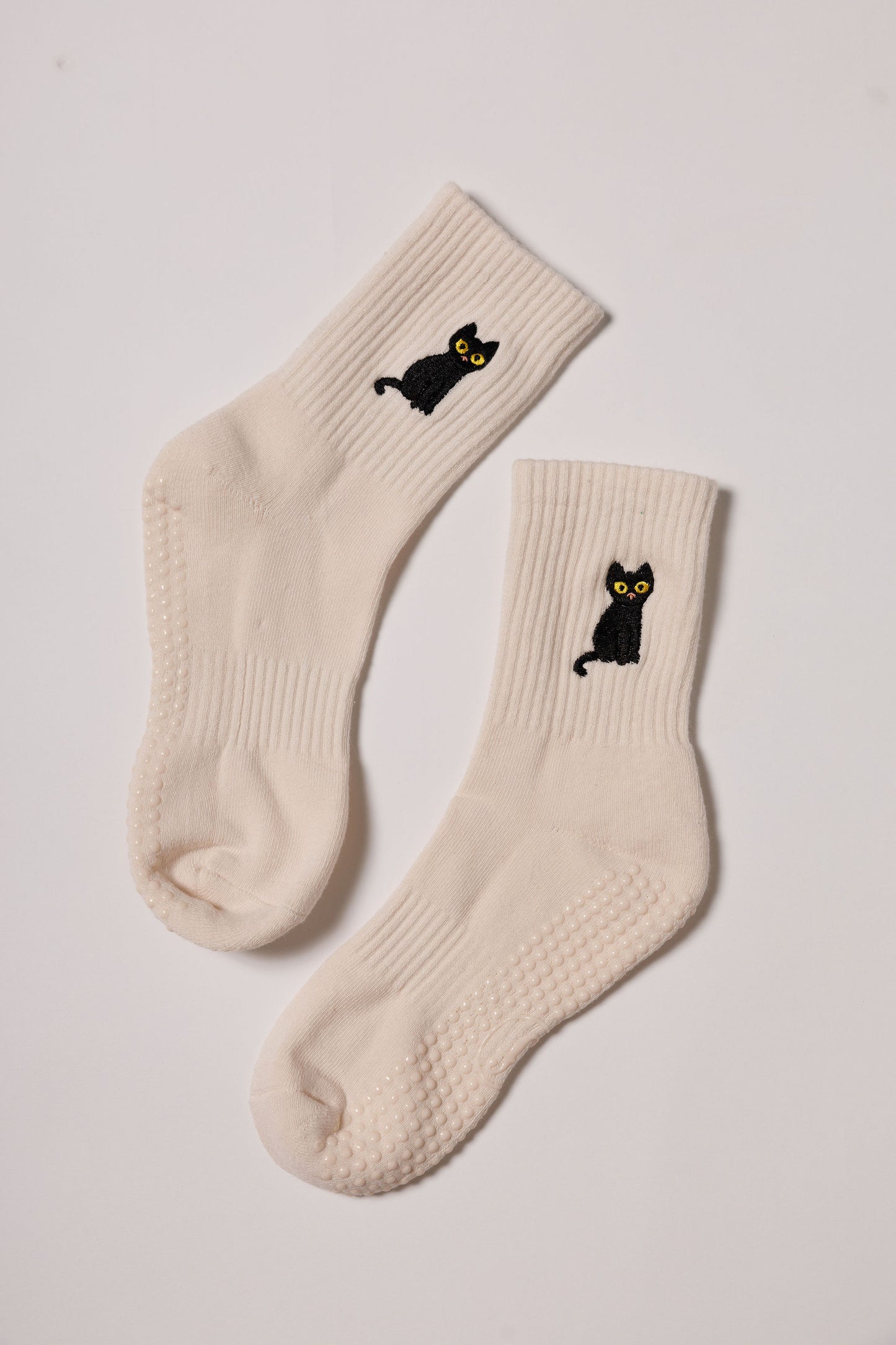 Black Cat – Short Crew Grip Socks - Fall Collection