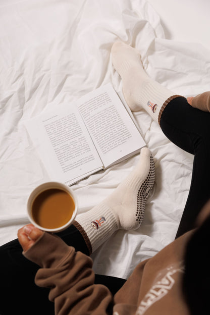 Espresso Martini – Short Crew Grip Socks - Fall Collection