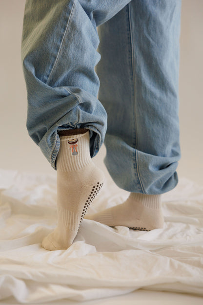 Espresso Martini – Short Crew Grip Socks - Fall Collection