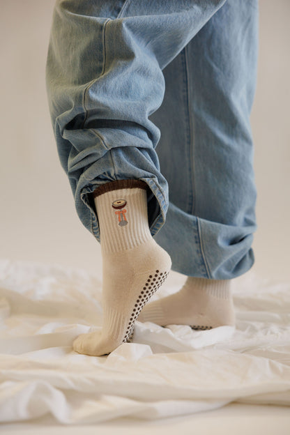 Espresso Martini – Short Crew Grip Socks - Fall Collection