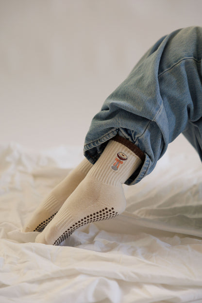 Espresso Martini – Short Crew Grip Socks - Fall Collection