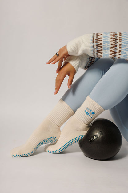 Snowed In Winter Crew Grip Socks — Limited Stock