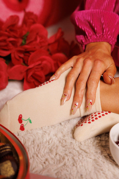 Cherry on Top Grips Socks (Ankle) - Fit & CO